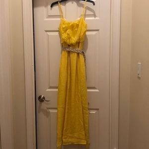 Yellow maxi dress